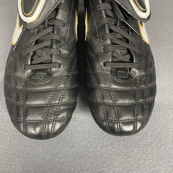 Nike Tiempo Legend III Soccer Shoes Mens Size 8 Black White Gold Firm Ground - Picture 4 of 14